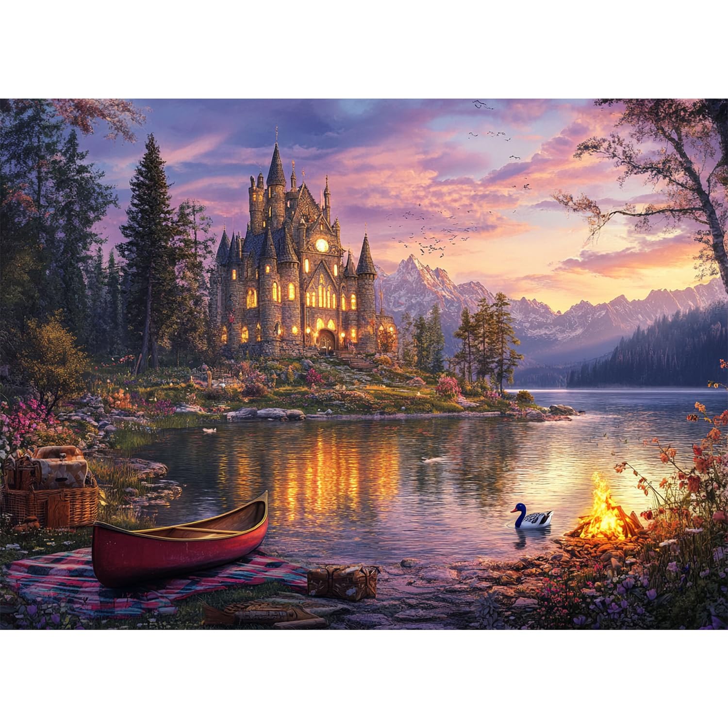 Amazon | Yunlus ジグソーパズル 1000ピース パズル 風景 絵画 魔法の